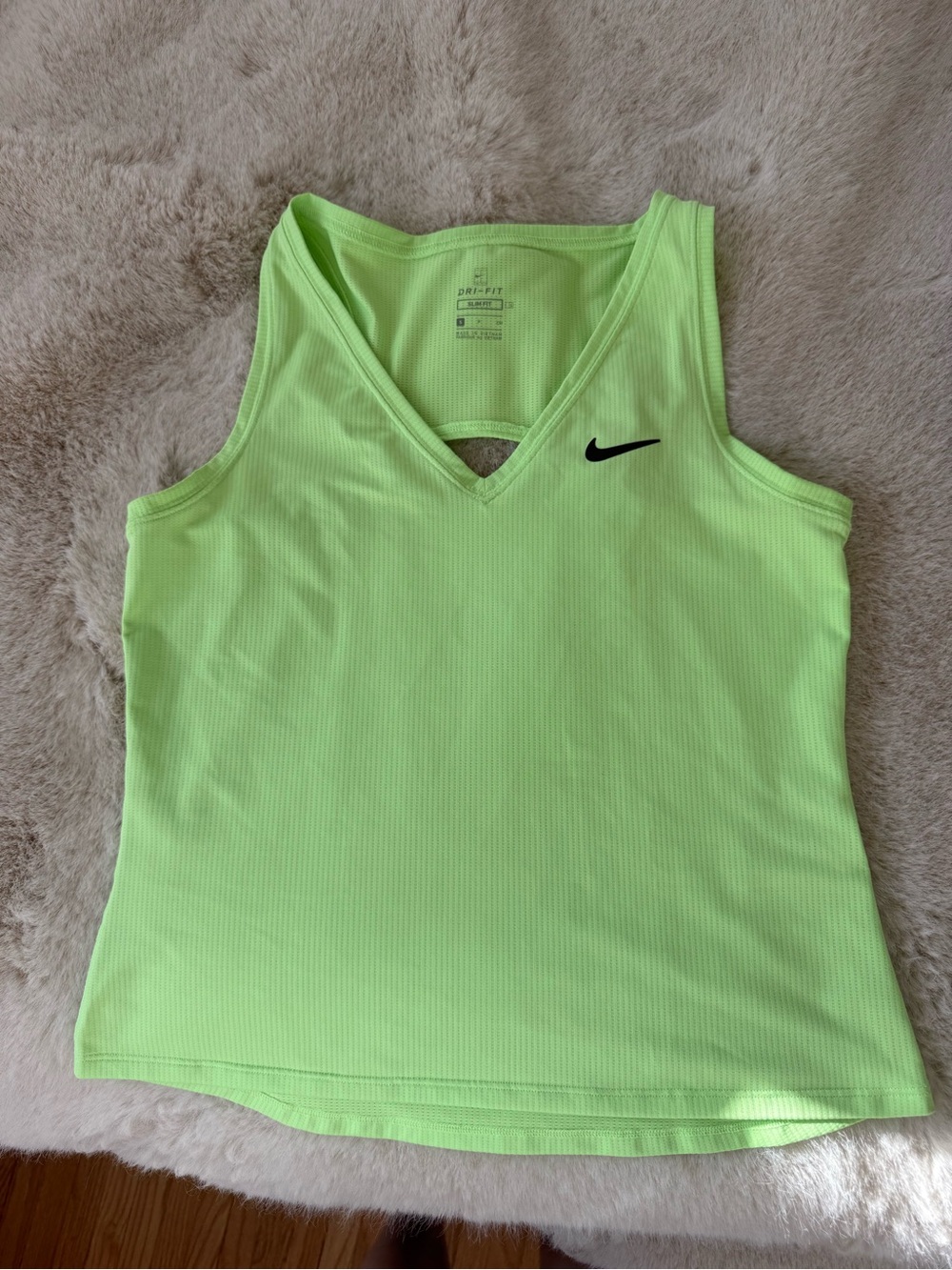 Nike Women's Neon Lime V‑Neck Tank Top